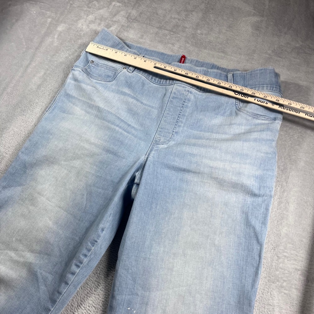 Spanx Flare Jeans Light Wash Pull On High Rise Denim 20348R Womens Size 2XL Tall - Picture 5 of 12